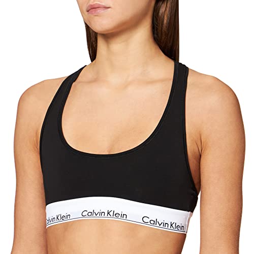 Calvin Klein underwear Damen Bustier MODERN - BRALETTE, Einfarbig, Gr. 38 (Herstellergröße: M), Schwarz (BLACK 001)