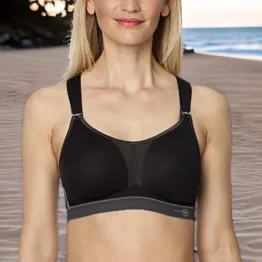 Anita Active Bügelloser Sport-BH X-Back in Schwarz/Anthrazit