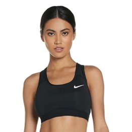 Nike Womens Med Band Bra Non Sports, Black/Black/White, L - 1