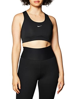 Nike Womens Med Pad Bra Sports, Black/White, S - 1